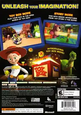 Toy Story 3 (USA) box cover back